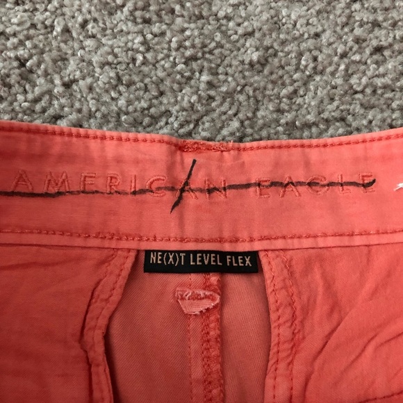 American Eagle Short Mens Size 28 Next Level Flex Coral Chino - Picture 4 of 11